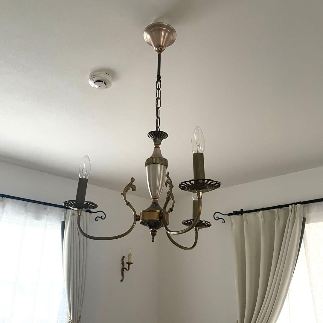フランスアンティーク　3灯　シャンデリア
