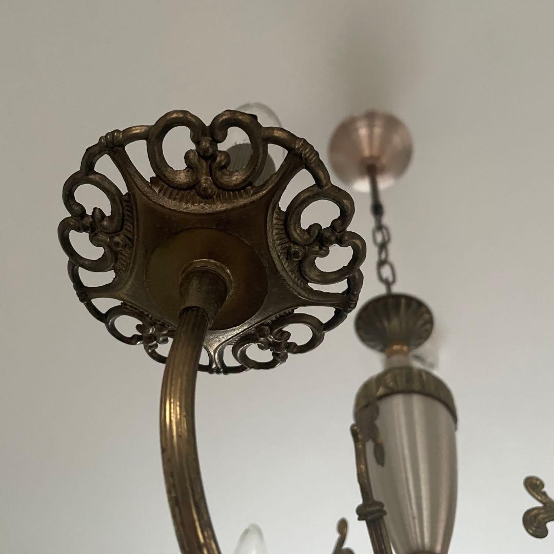 フランスアンティーク　3灯　シャンデリア