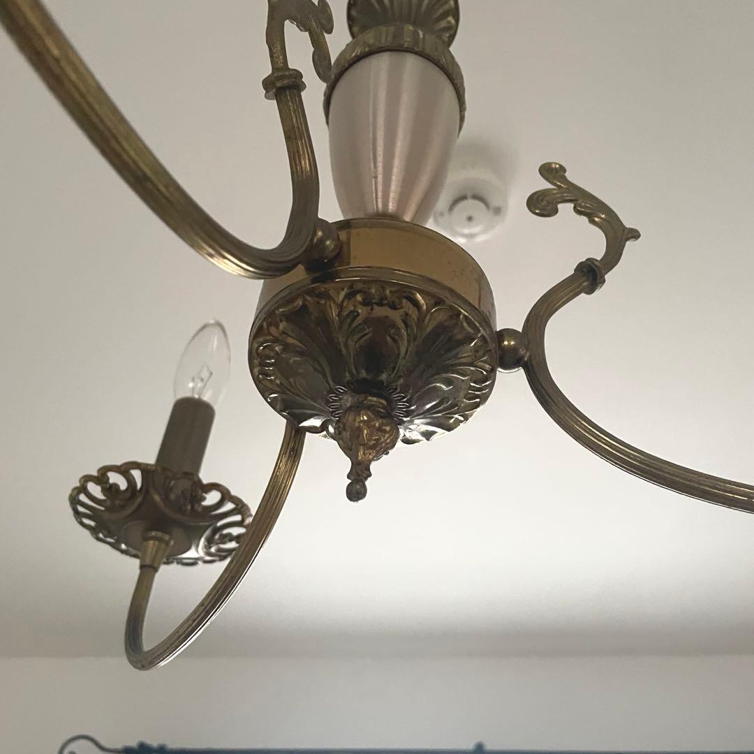 フランスアンティーク　3灯　シャンデリア