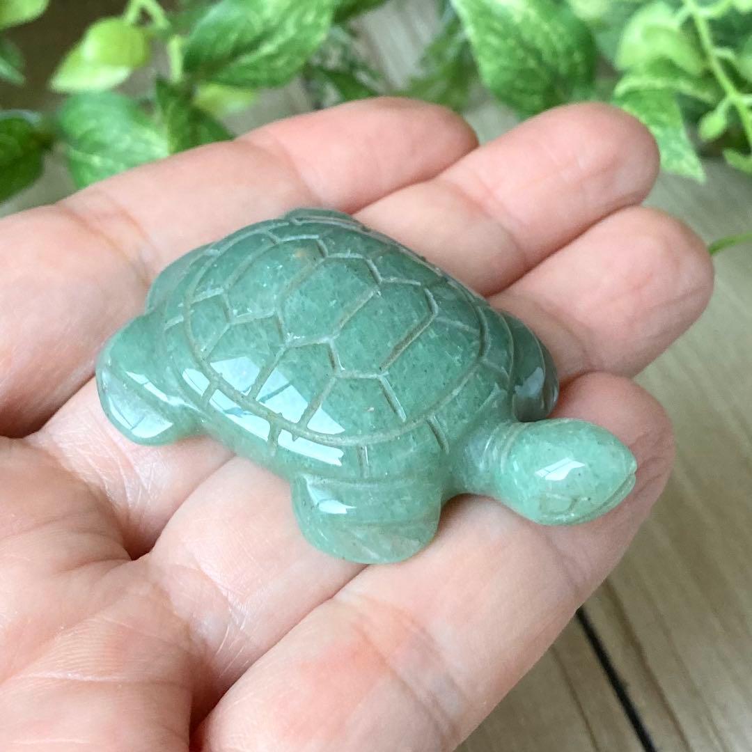 癒しの石で健康促進・亀/アベンチュリン/パワーストーン/天然石