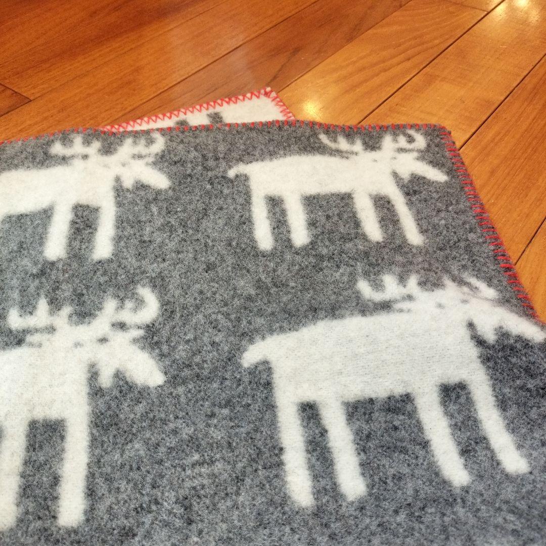 KLIPPAN クリッパン トナカイ柄 エコウールブランケット