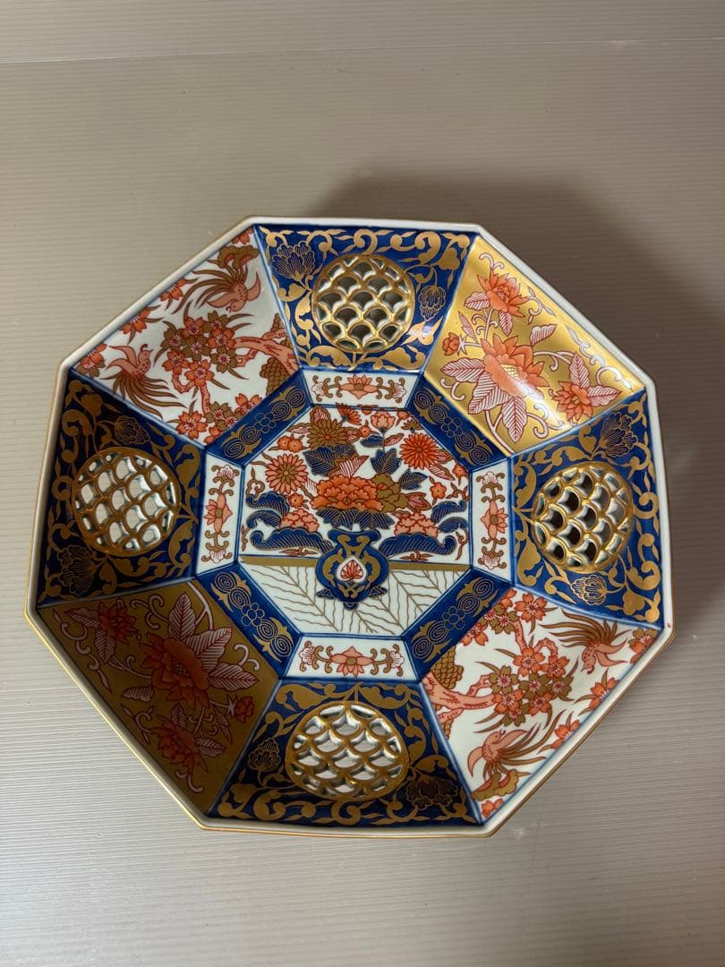 2818 林九郎作　伝統工芸　古伊万里　大鉢　23cm 未使用