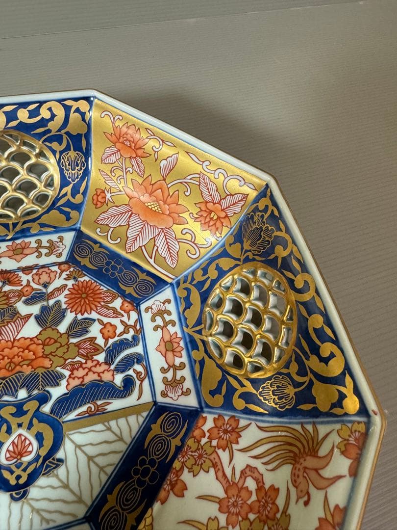 2818 林九郎作　伝統工芸　古伊万里　大鉢　23cm 未使用