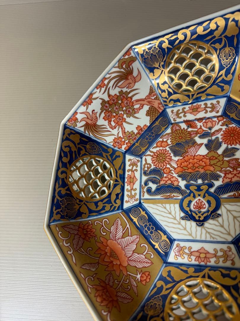 2818 林九郎作　伝統工芸　古伊万里　大鉢　23cm 未使用