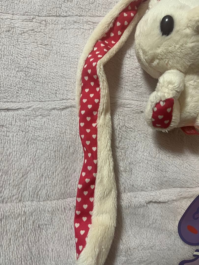 汎用うさぎ バレンタイン ぬいぐるみ ホワイト ハート タグ付き - メルカリ