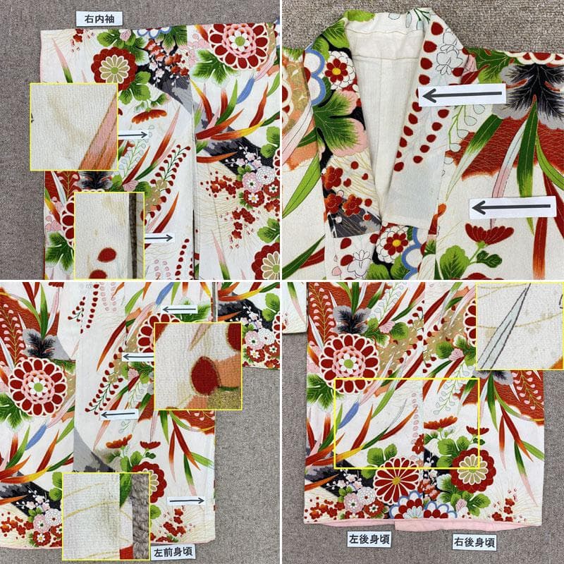 504ag34帯締め帯揚げしごき◎七五三 セミアンティーク 総柄 着物&袋帯◎