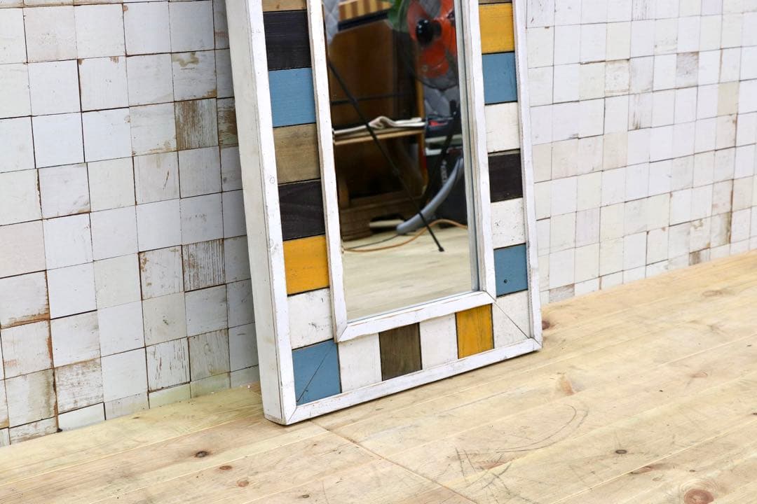 GMHH469○フレンチクラシック シャビーシック 姿見 ウォールミラー 鏡