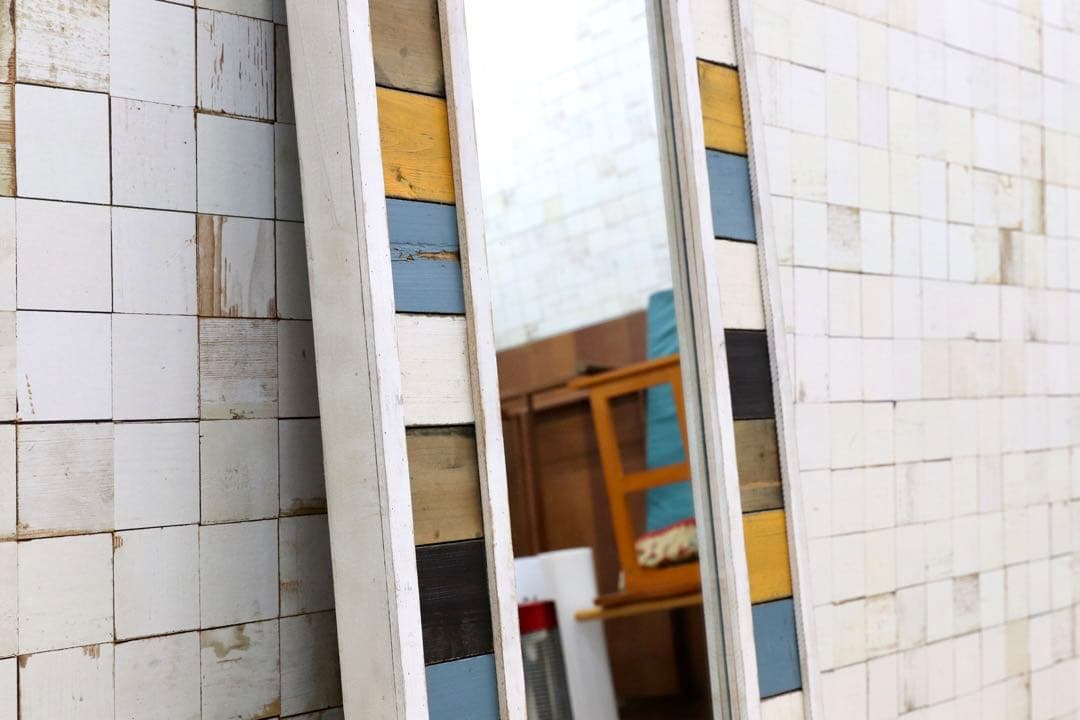 GMHH469○フレンチクラシック シャビーシック 姿見 ウォールミラー 鏡