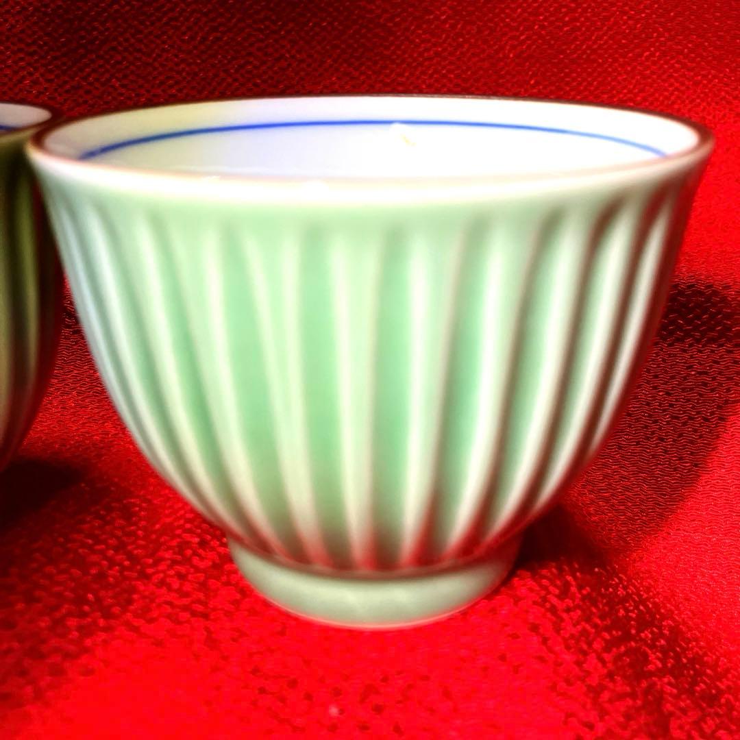 深川製磁 笹青磁見込山水 しのぎ仙茶碗揃 百年庵 希少 - メルカリ