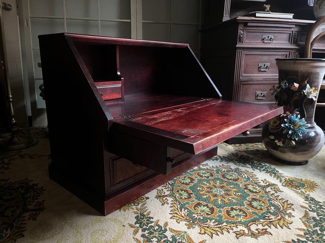 九州民芸家具 ライティングビューロー ライティングデスク アンティーク 机