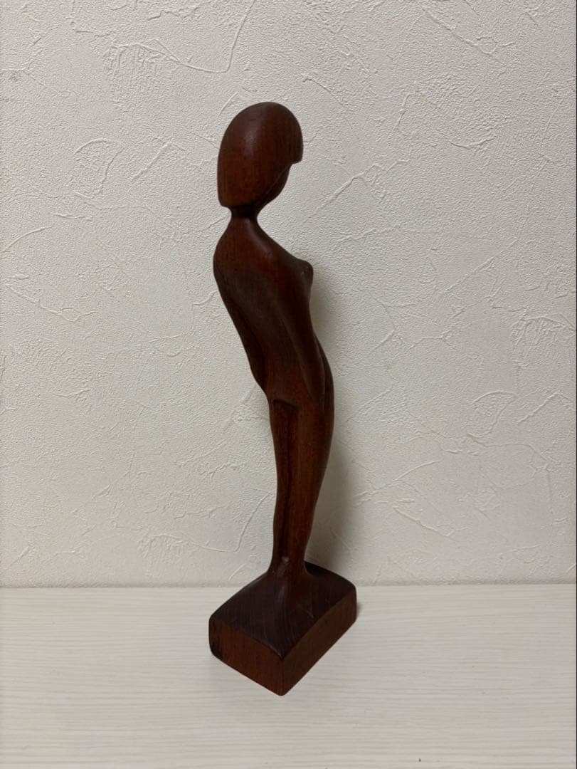 デンマーク製 ARNE BASSE 木彫り裸婦像 オブジェ　北欧ヴィンテージ