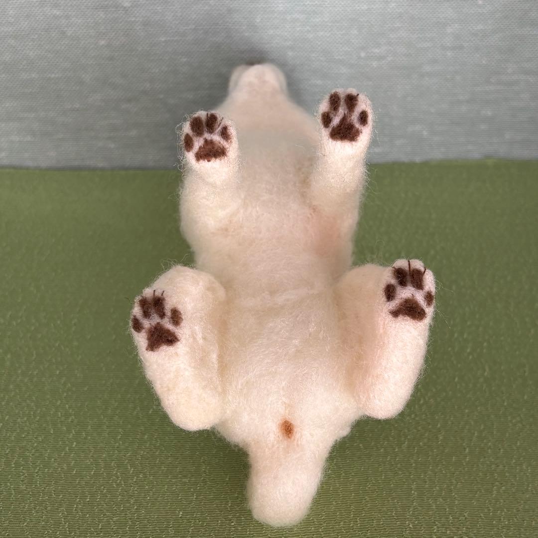 柴犬　白柴（2）　羊毛フェルト　ハンドメイド　No.77