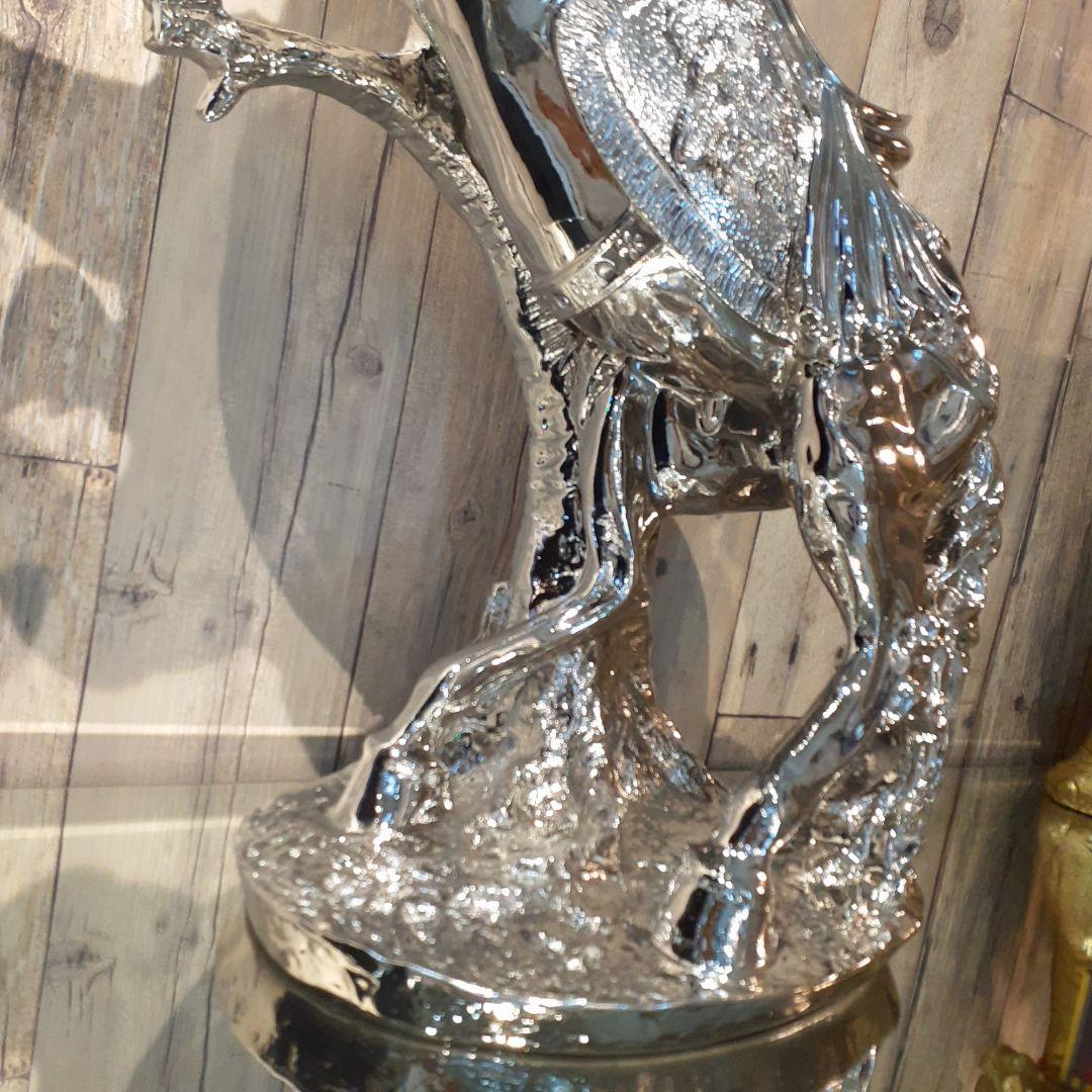 輸入雑貨　イタリアンクラッシック　『シルバーホース』　オーナメント　エレガント