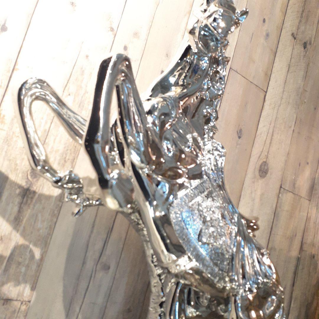 輸入雑貨　イタリアンクラッシック　『シルバーホース』　オーナメント　エレガント