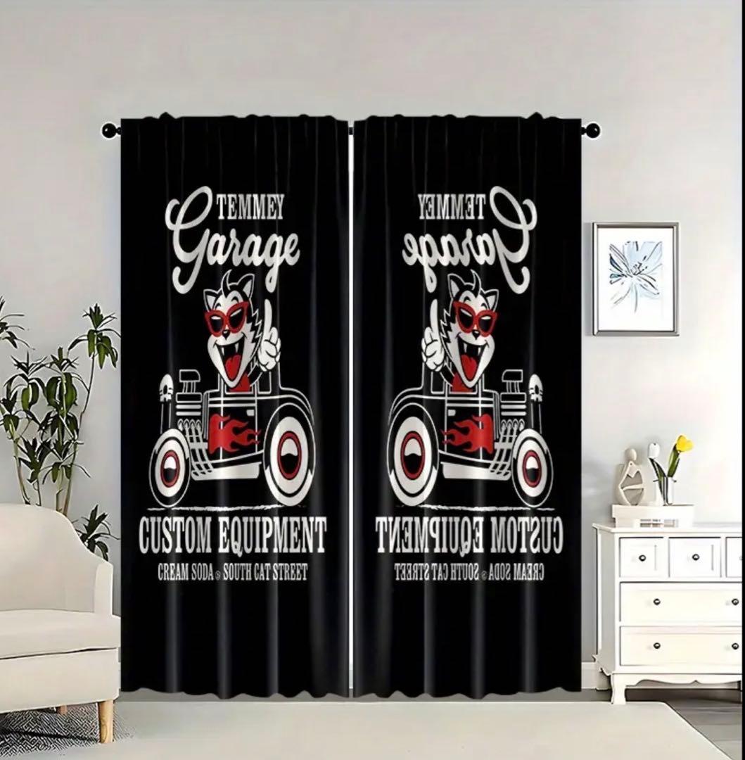 ティミー風　TEMMEY ドレープカーテン　130cm×210cm 2枚