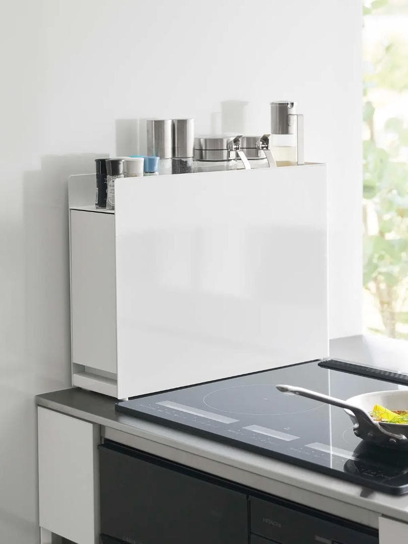 隠せる調味料ラック タワー ホワイト 山崎実業 おしゃれ 白 整理整頓 新品