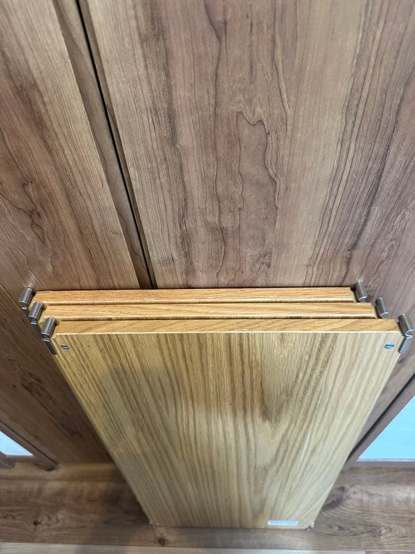 3枚セット 無印良品 オーク材 ステンレスユニットシェルフ 84cm ワイド 1