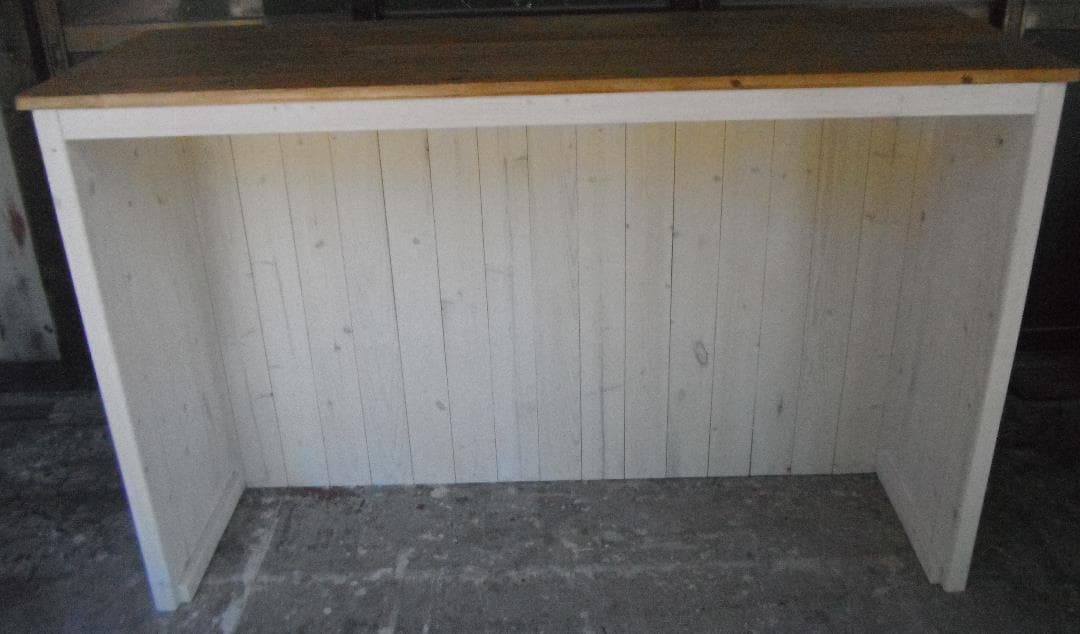 受注製作☆北欧☆カウンターテーブル1200☆シェルフ付；棚なし