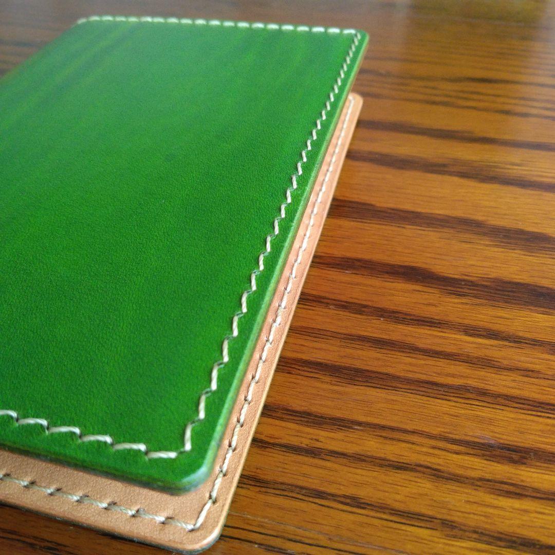 システム手帳　ルガトショルダー パロットグリーン　B7ミニ6穴用　フラットタイプ