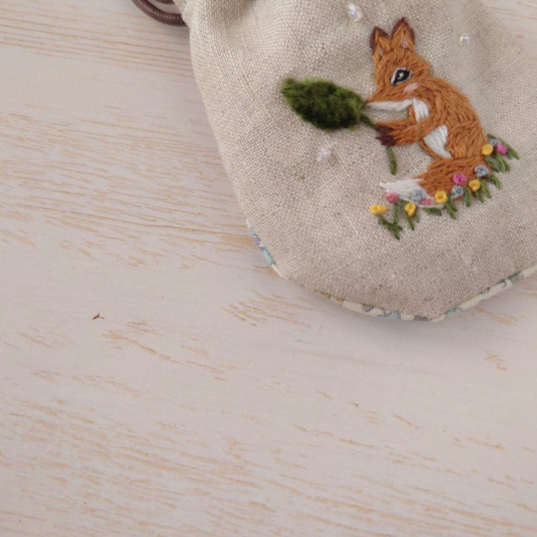 ちっちゃな巾着サシェ/詰替タイプ【きつねとエノコログサ】