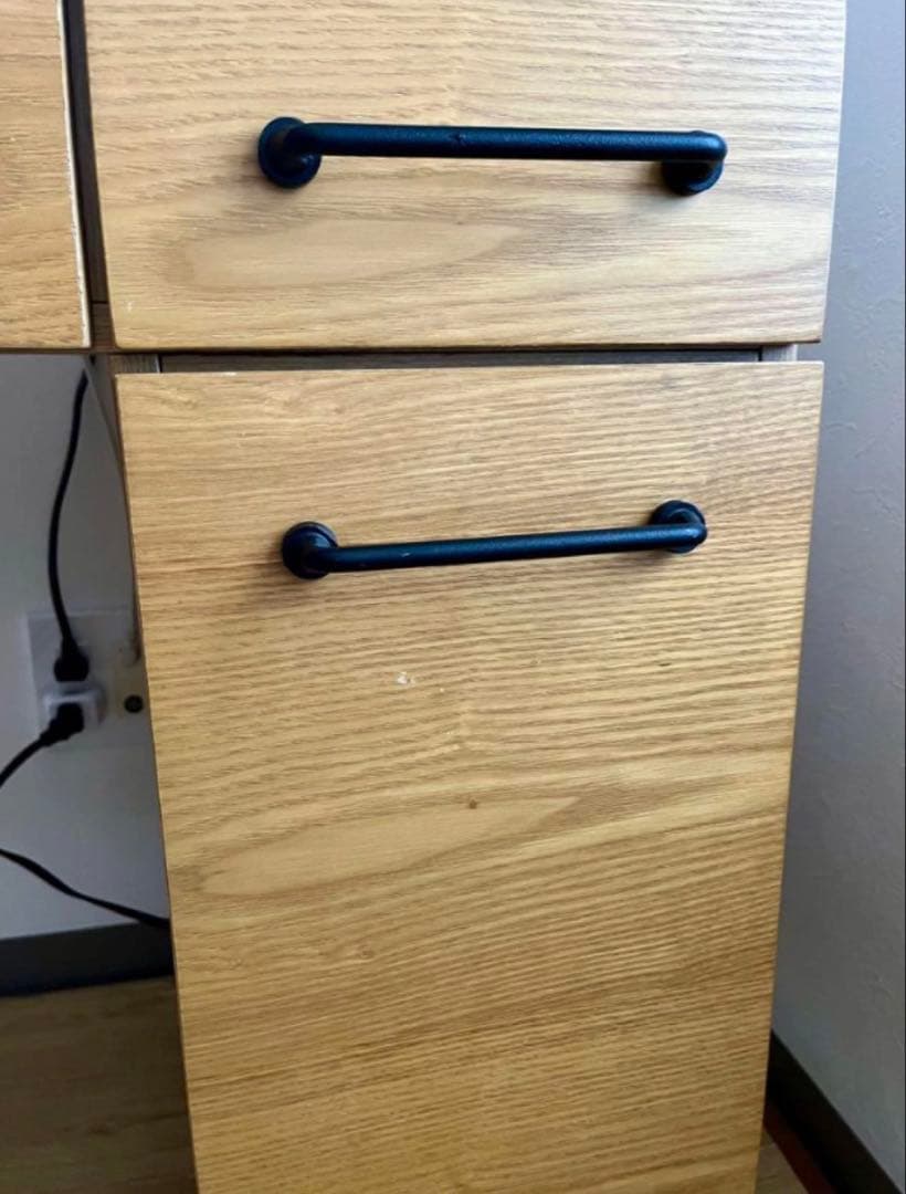 【送料込】lowyaロウヤ　ドレッサーデスク コンセント（ハニー)