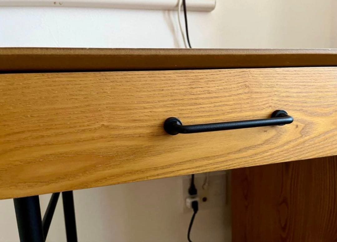 【送料込】lowyaロウヤ　ドレッサーデスク コンセント（ハニー)