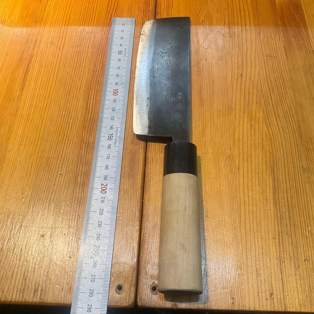 正本総本店　黒打　菜切包丁　黒水牛角