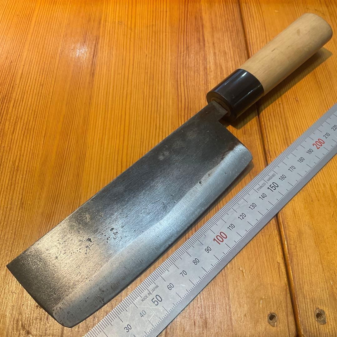 正本総本店　黒打　菜切包丁　黒水牛角