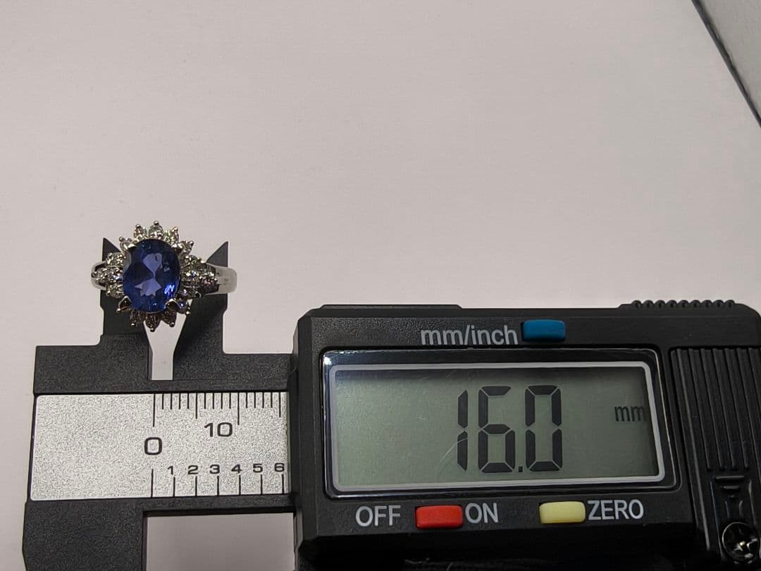 Pt900 ノーヒートサファイア スリランカ 非加熱 6.5g 10号 鑑別書付