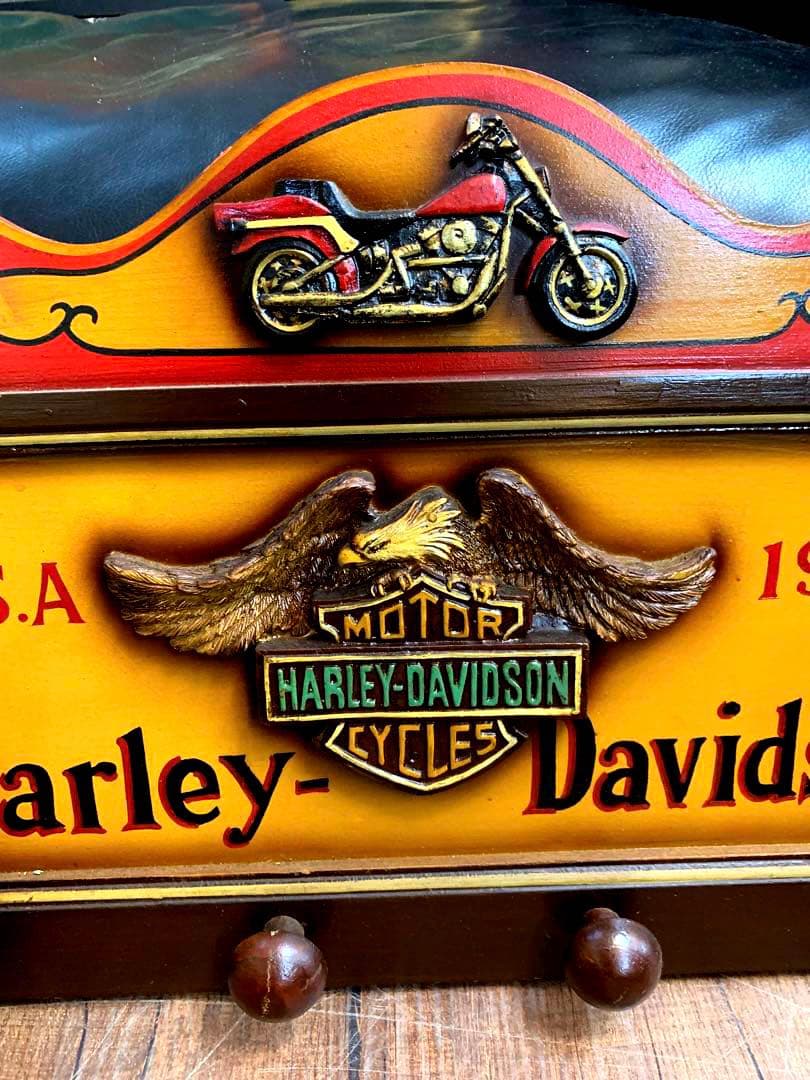 ヴィンテージ　Harley-Davidson木製ラック