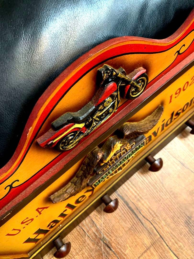 ヴィンテージ　Harley-Davidson木製ラック