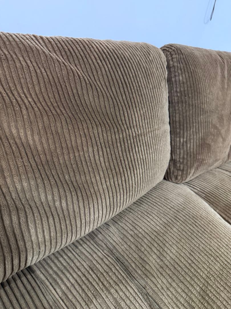 Re:CENOリセノ folk 3人掛けソファ　コーデュロイ　キャメル