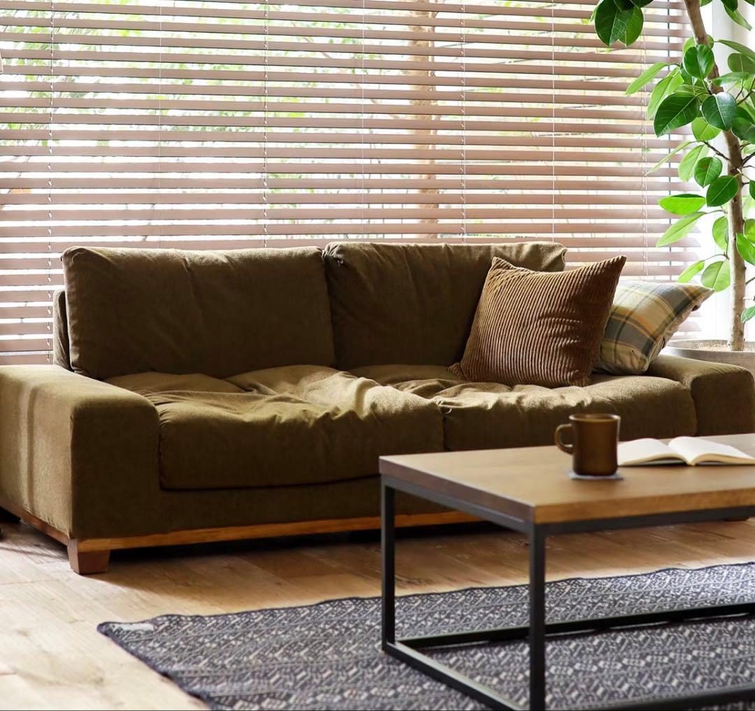 Re:CENOリセノ folk 3人掛けソファ　コーデュロイ　キャメル