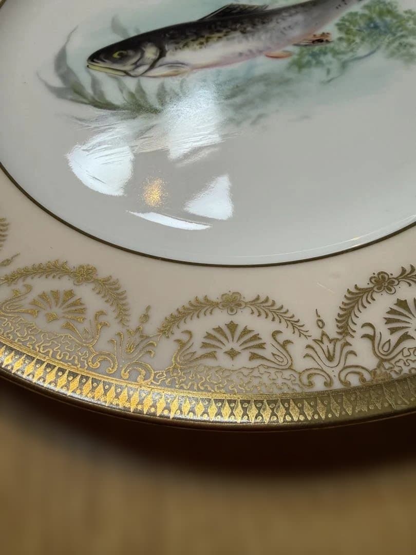 アンティーク　オールドノリタケ　魚文プレート