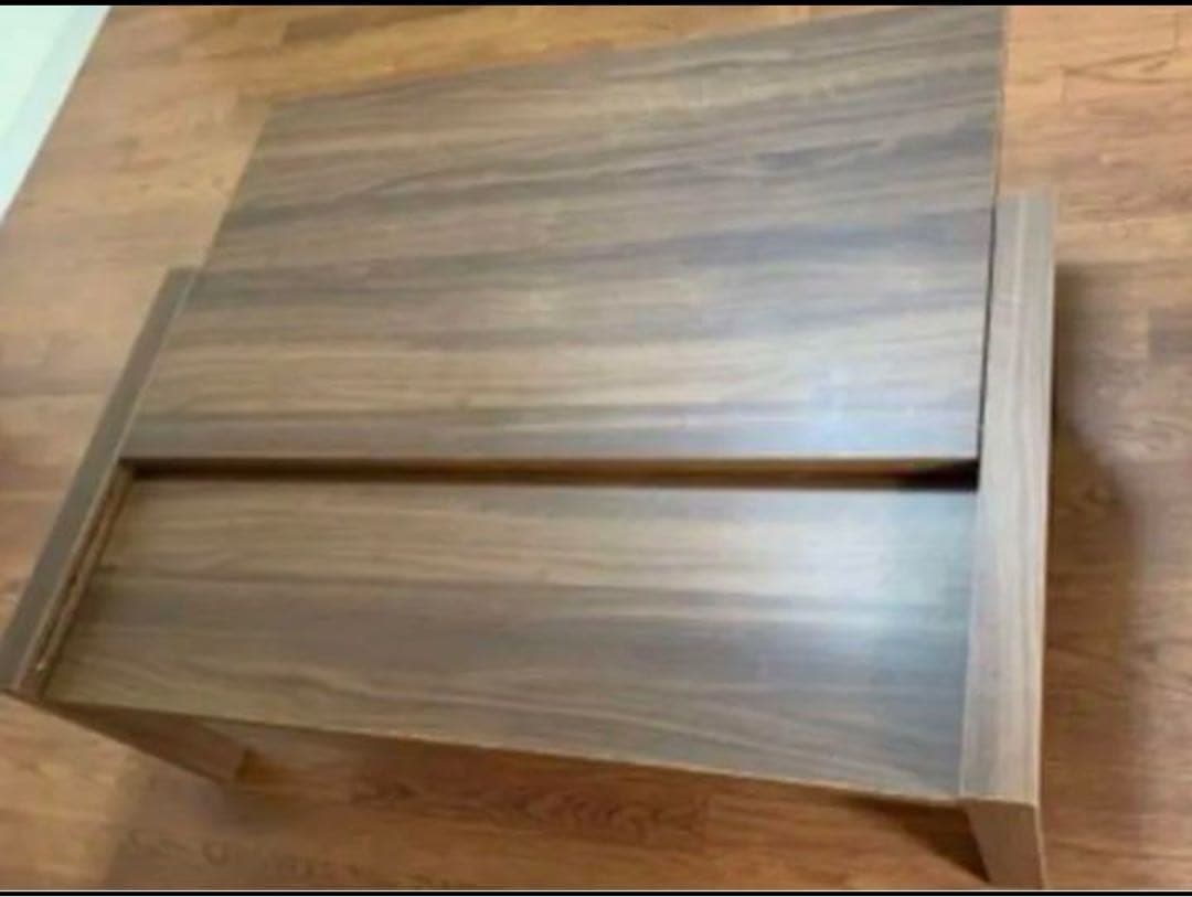 神奈川東京圏送料無料／モデルルーム配置品／本木作り／スライド可変式テーブル