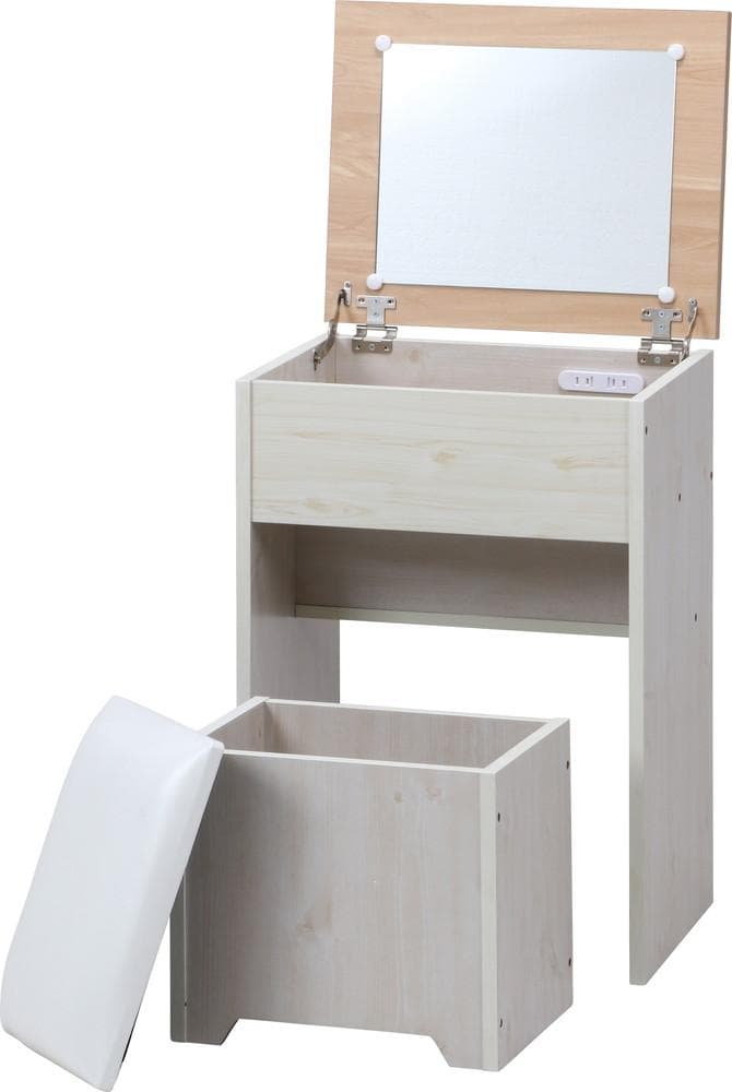 《新品・送料無料》ドレッサーデスク　ＮＡ×ＷＨ（スツール付き）