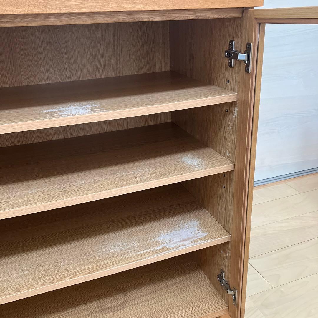 無印良品 【廃盤品】 脚付き 木製キャビネット 食器棚 - メルカリ