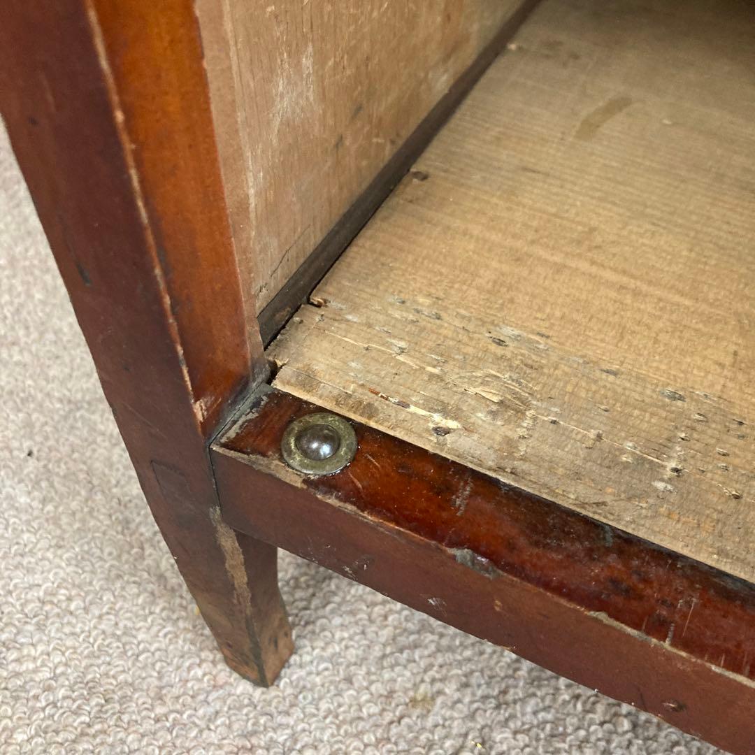 アンティーク　ガラス戸棚