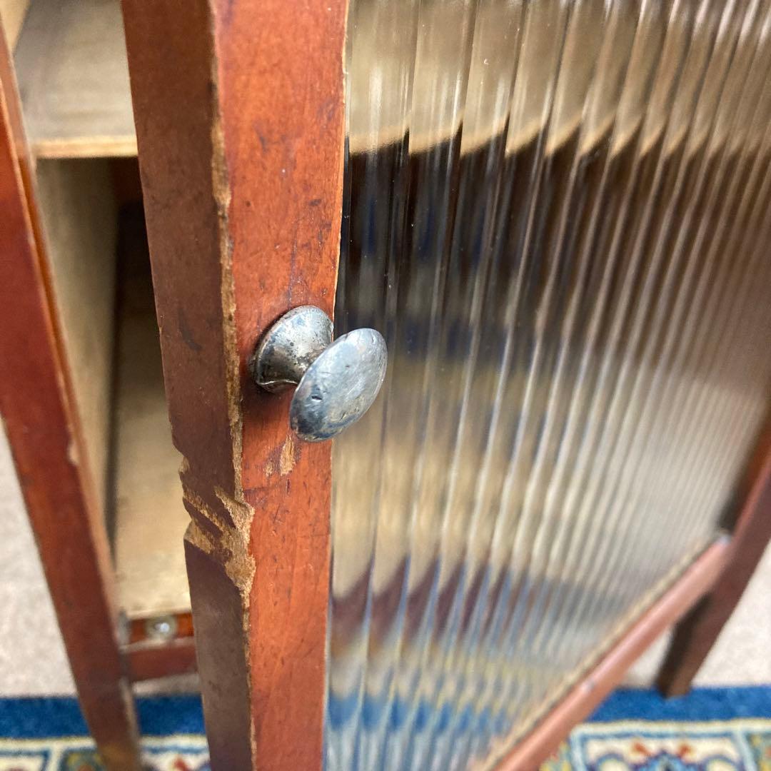 アンティーク　ガラス戸棚