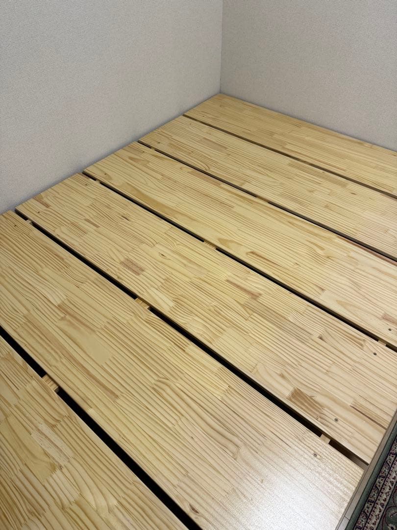 【東京都町田市　10月引き渡し限定】ロウヤ　ベッドフレーム　ダブル　すのこ
