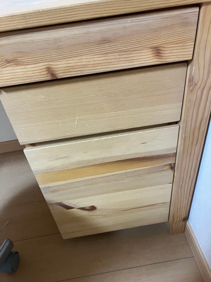 格安　無印良品 机 パイン材デスク・キャビネット