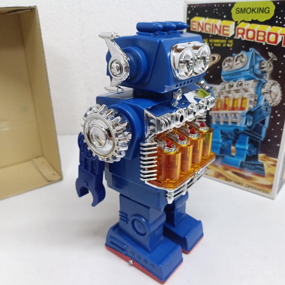 B32 デッドストック 当時物 堀川玩具 ブリキ スモーキング エンジンロボット