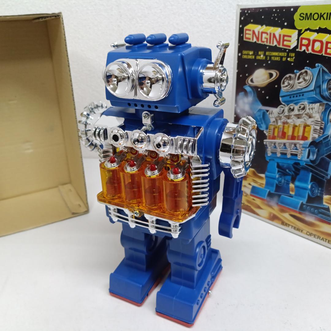 B32 デッドストック 当時物 堀川玩具 ブリキ スモーキング エンジンロボット