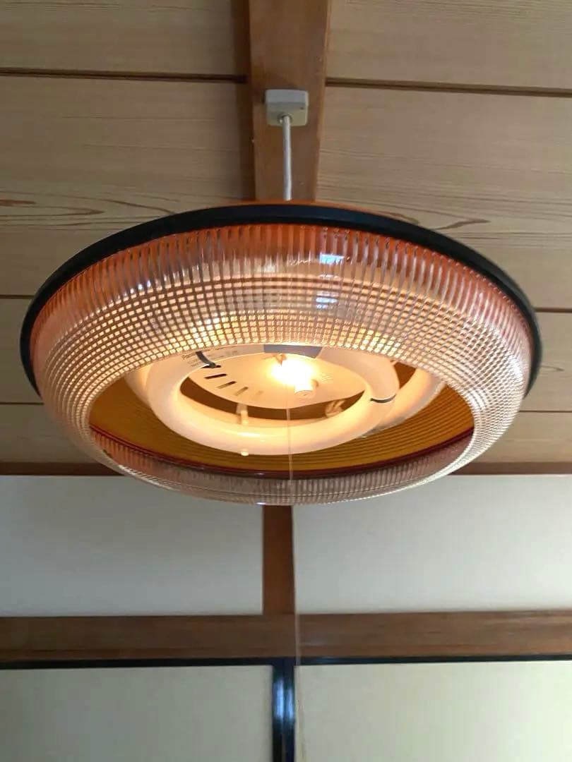 レトロポップ　ペンダントライト　オレンジ蛍光灯　松下電工　2個セット　50Hz