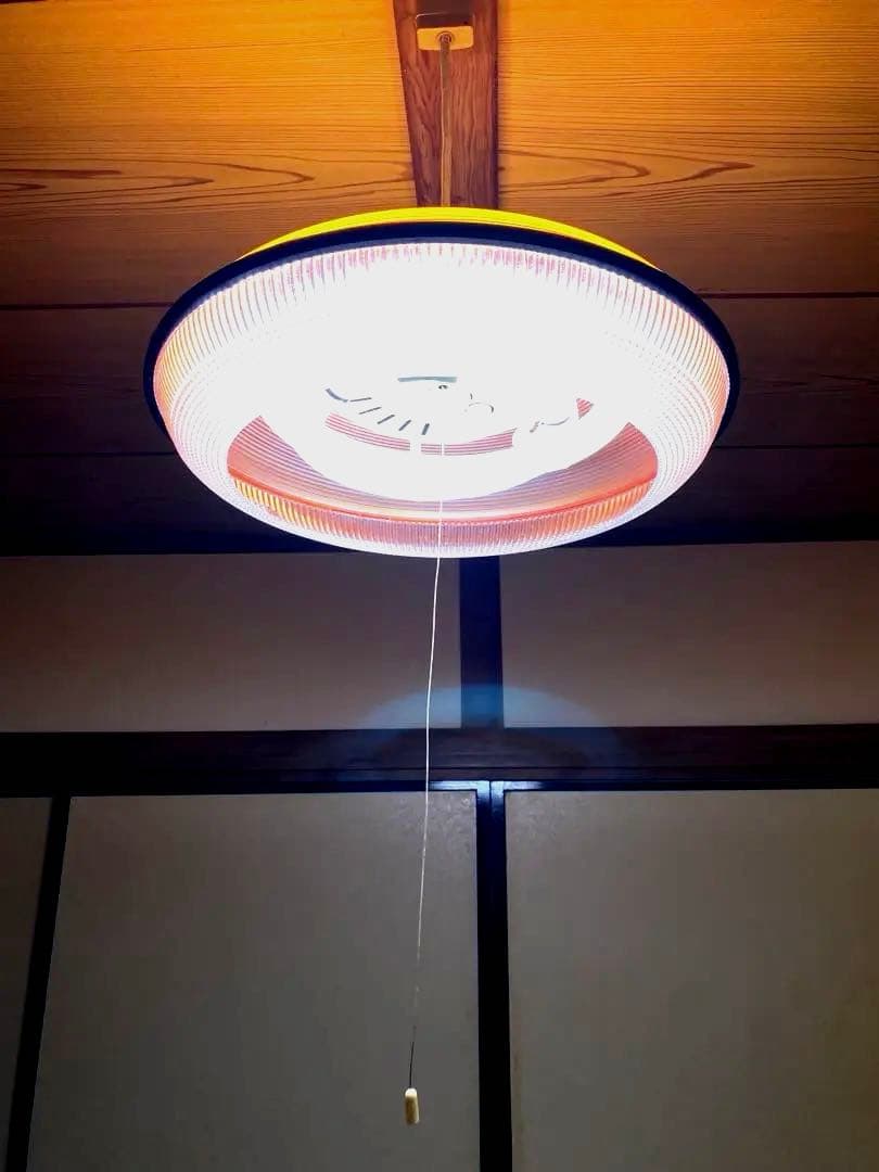 レトロポップ　ペンダントライト　オレンジ蛍光灯　松下電工　2個セット　50Hz