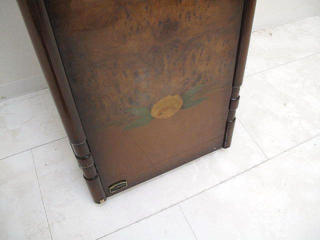 イタリア製 ヴィンテージ 象嵌細工 バール材 4連パーテーション ※蝶番ダメージ