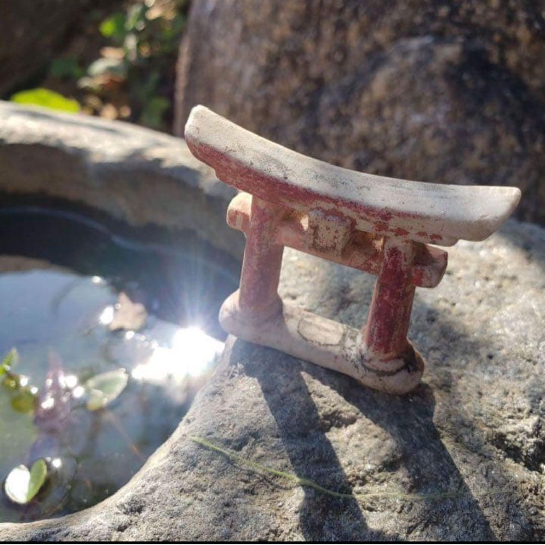 添配セット日本の風景 陶器 ？？置物 18点セット 木箱付きアンティーク