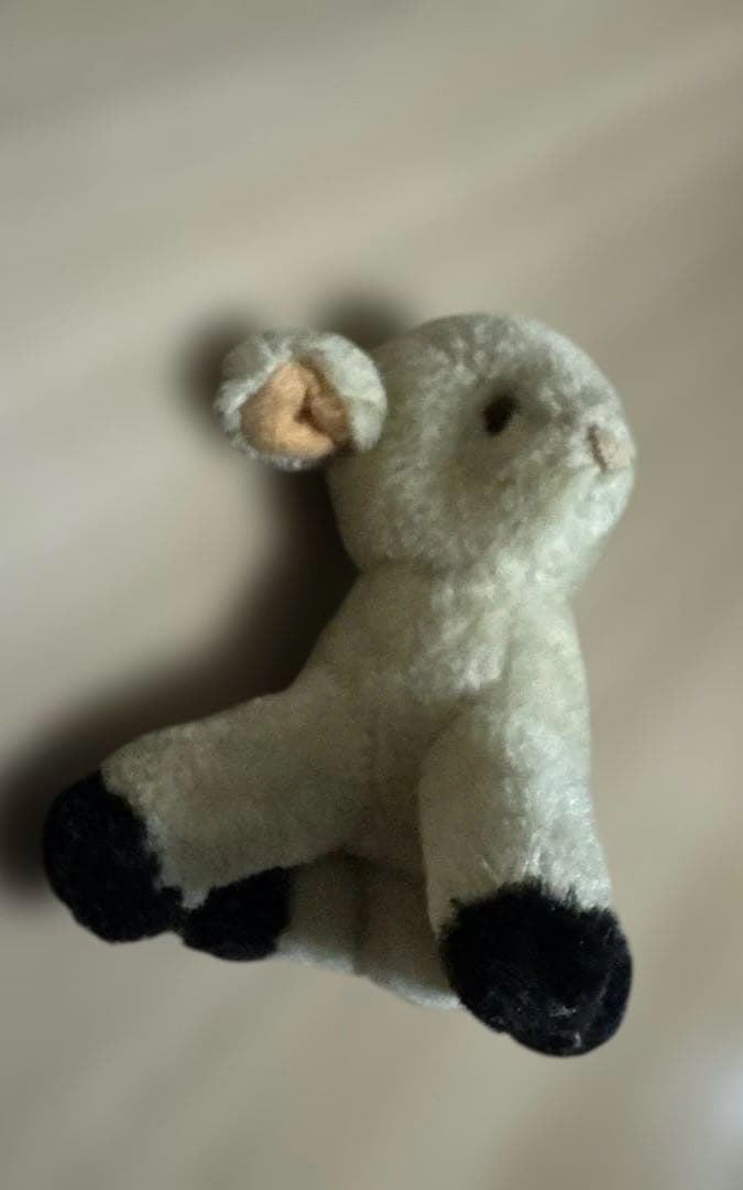 アンティーク　お座りラム　ぬいぐるみ　羊