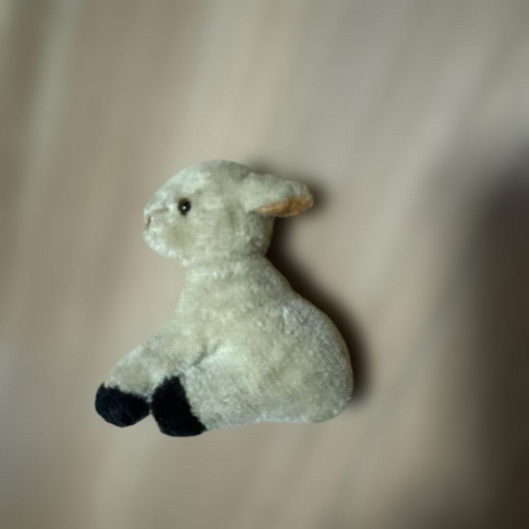 アンティーク　お座りラム　ぬいぐるみ　羊