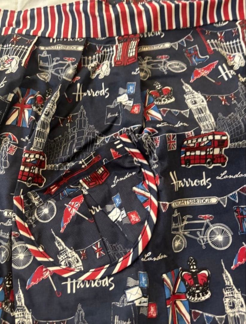 Harrods エプロン 100%コットン ロンドンデザイン